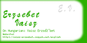 erzsebet vaisz business card